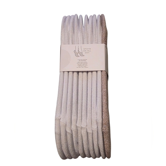 New Laundry by Design Beige Sneaker Liners - 10 Pack Sock Sz 9-11 - Picture 3 of 4